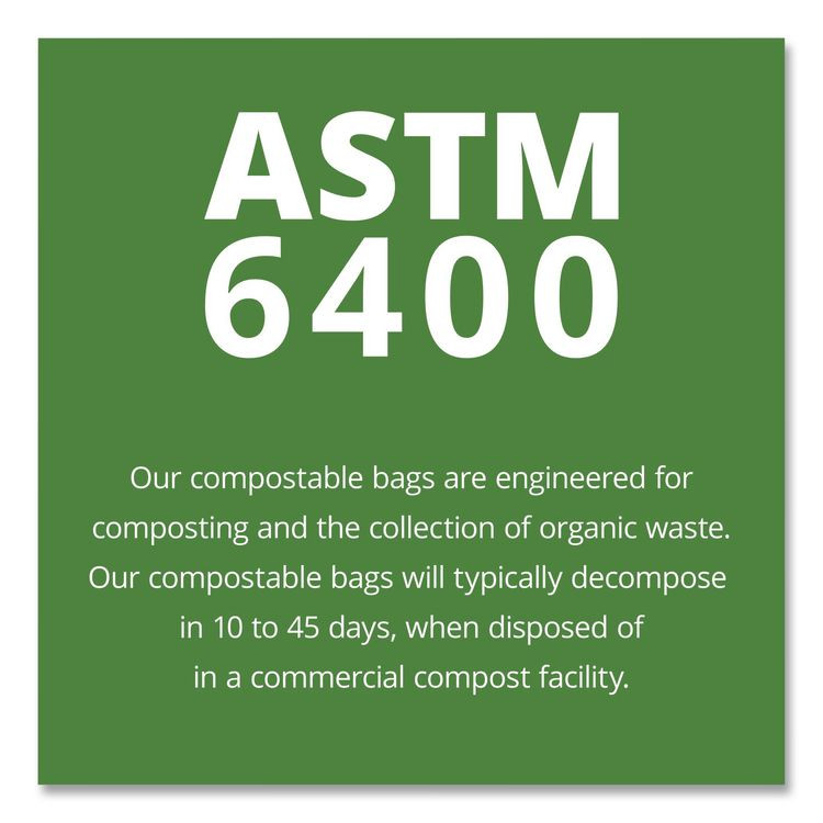 STOUT by Envision™ E3039E11 EcoSafe-6400 Bags, 30 gal, 1.1 mil, 30" x 39", Green, 48/Box