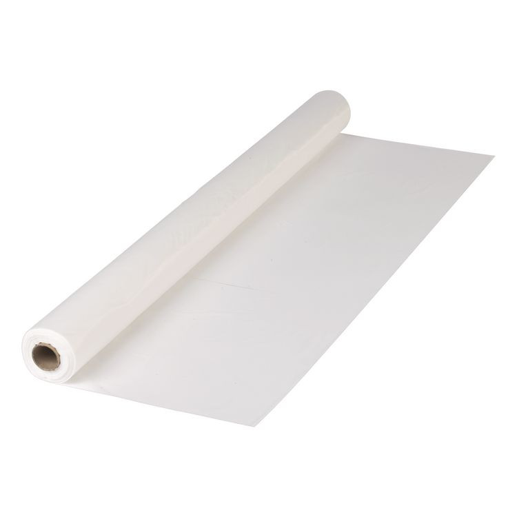 HOFFMASTER 114000 Plastic Roll Tablecover, 40" x 300 ft, White