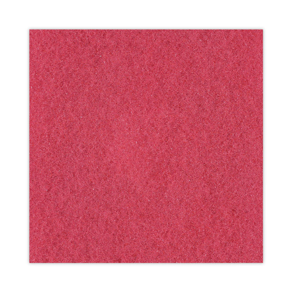 BOARDWALK 4019RED Buffing Floor Pads, 19" Diameter, Red, 5/Carton