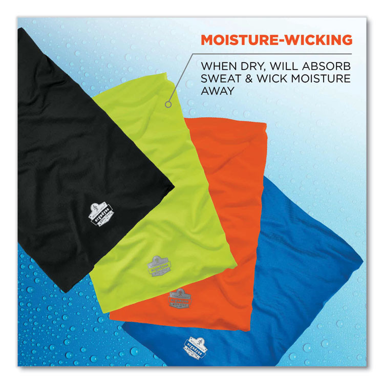 TENACIOUS HOLDINGS, INC. ergodyne® 42127 Chill-Its 6487 Cooling Performance Knit Multi-Band, Polyester/Spandex, One Size Fits Most, Hi-Vis Lime