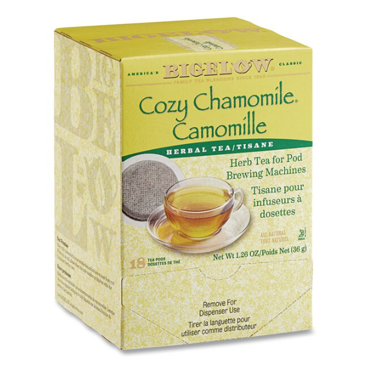 KEURIG DR PEPPER Bigelow® 10906 Cozy Chamomile Herbal Tea Pods, 1.90 oz, 18/Box