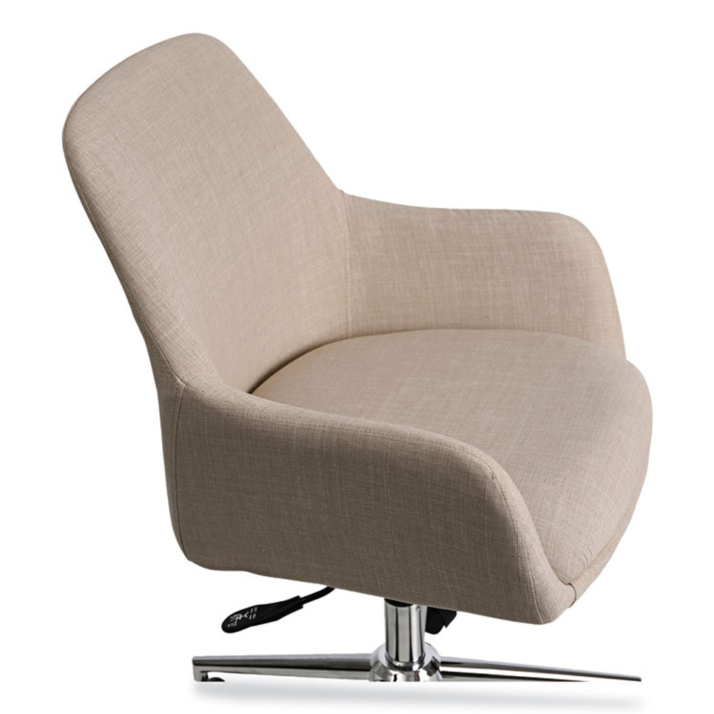 ALERA Workspace by WS4251 Mid-Century Task Chair, Supports Up to 275 lb, 18.9" to 22.24" Seat Height, Cream Seat, Cream Back