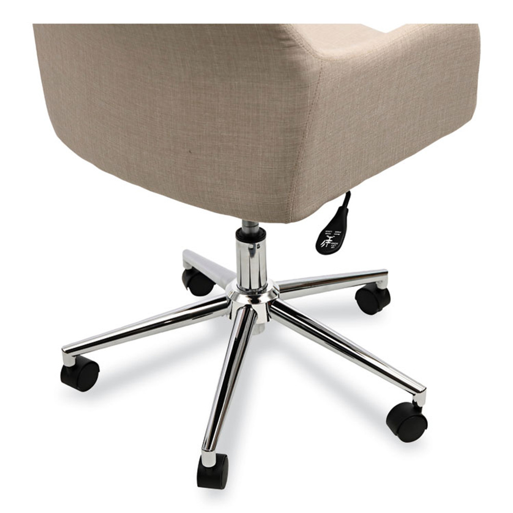 ALERA Workspace by WS4251 Mid-Century Task Chair, Supports Up to 275 lb, 18.9" to 22.24" Seat Height, Cream Seat, Cream Back