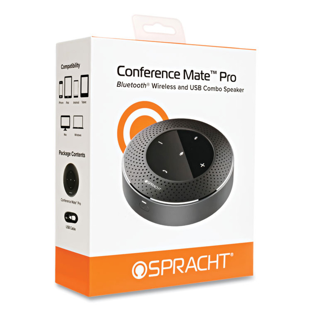 SPRACHT MCP4010 Conference Mate Pro Bluetooth and USB Wireless Speaker, Black