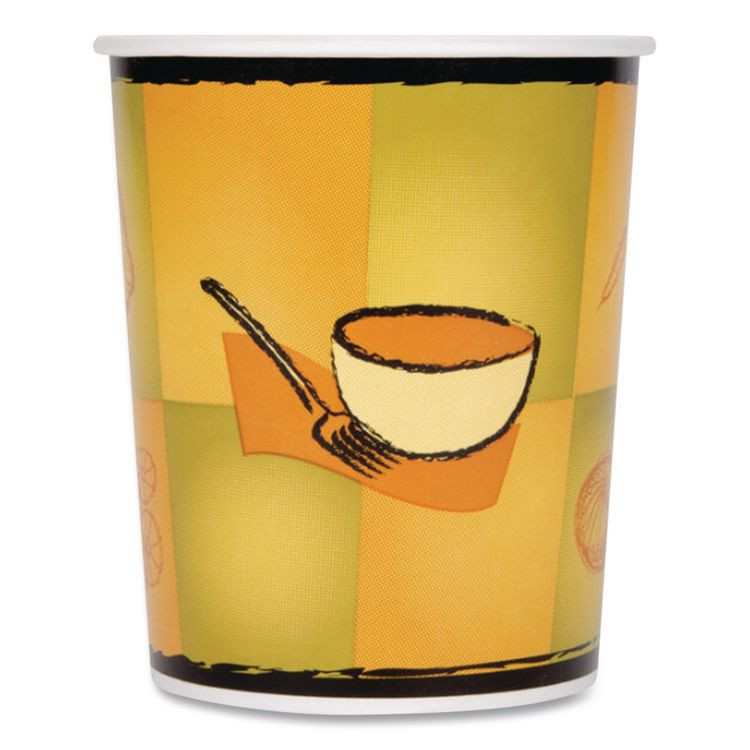 HUHTAMAKI Chinet® 70316C Streetside Squat Paper Food Container, Streetside Design, 16 oz, 25/Bag, 20 Bags/Carton