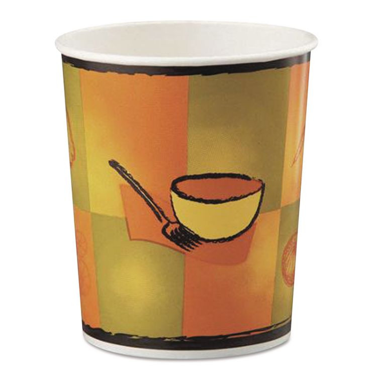 HUHTAMAKI Chinet® 70316C Streetside Squat Paper Food Container, Streetside Design, 16 oz, 25/Bag, 20 Bags/Carton