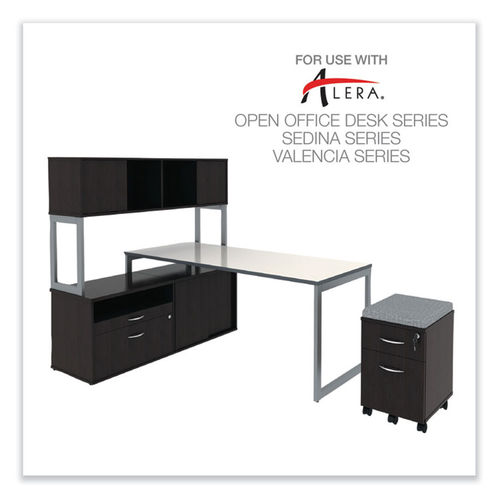 ALERA LS583020ES Alera Open Office Desk Series Low File Cabinet Credenza, 2-Drawer: Pencil/File,Legal/Letter,1 Shelf,Espresso,29.5x19.13x22.88