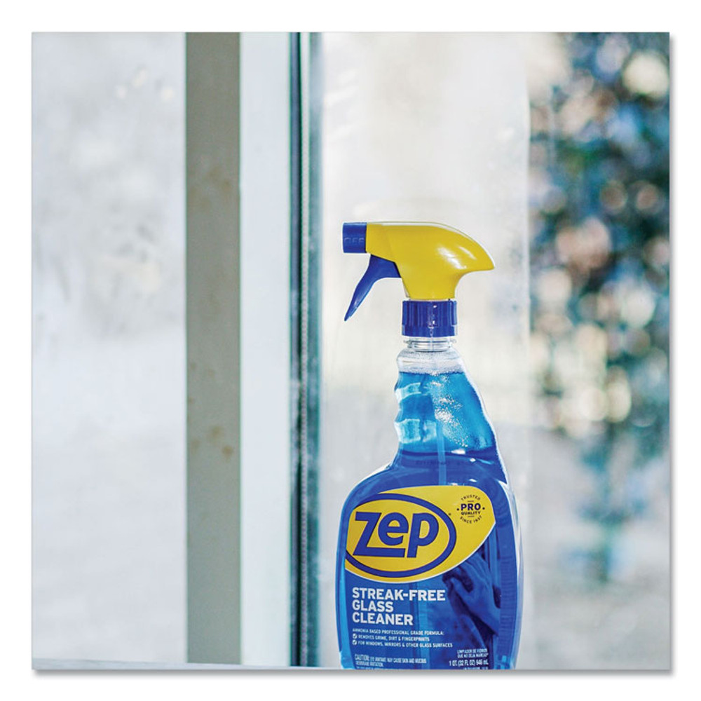 ZEP INC. Commercial® ZU112032EA Streak-Free Glass Cleaner, Pleasant Scent, 32 oz Spray Bottle