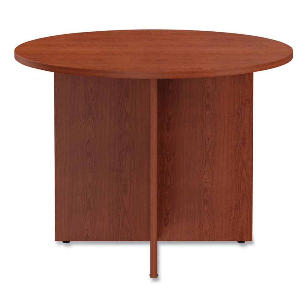 ALERA VA7142MC Alera Valencia Round Conference Table with Legs, 42" Diameter x 29.5h, Medium Cherry
