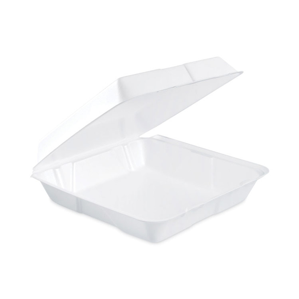 DART 95HT1 Insulated Foam Hinged Lid Containers, 1-Compartment, 9.3 x 9.5 x 3, White, 200/Pack, 2 Packs/Carton