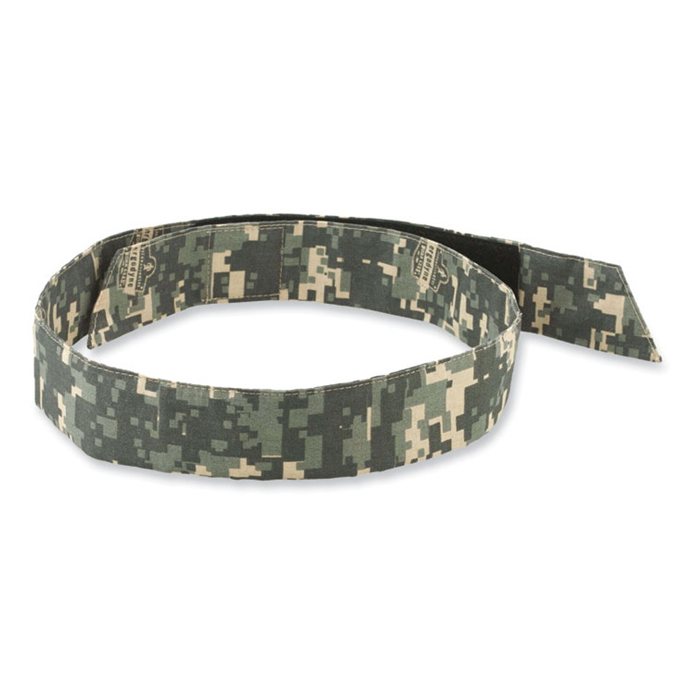 TENACIOUS HOLDINGS, INC. ergodyne® 12314 Chill-Its 6705 Cooling Embedded Polymers Hook and Loop Bandana Headband, One Size Fits Most, Camo