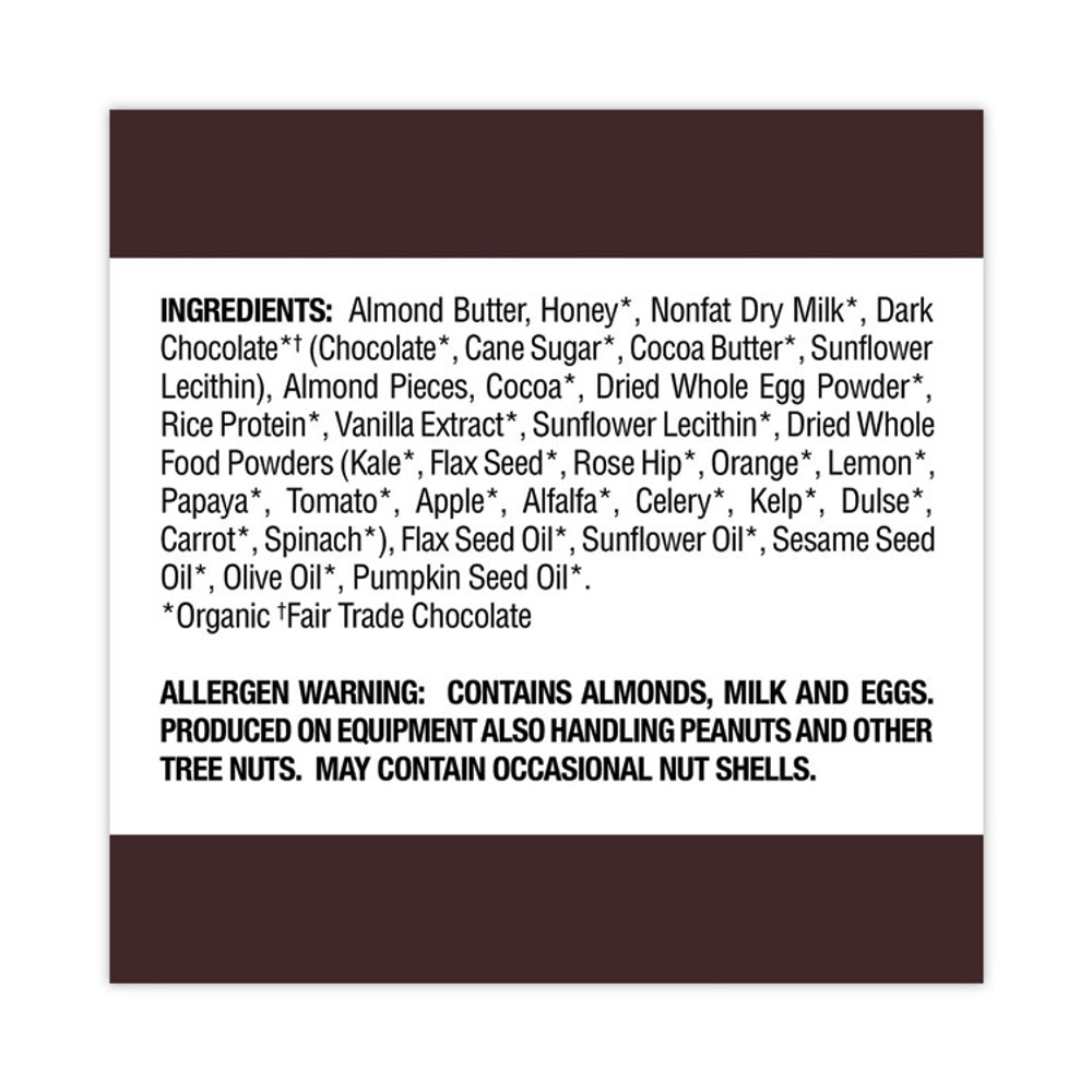 PERFECT SNACKS Bar® 30700246 Refrigerated Protein Bar, Dark Chocolate Almond, 2.2 oz Bar, 16/Carton