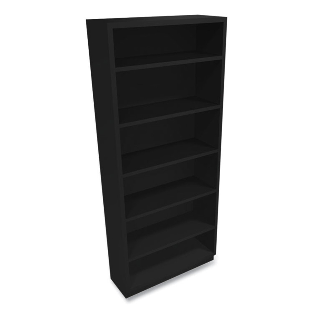 HON COMPANY S82ABCP Metal Bookcase, Six-Shelf, 34.5w x 12.63d x 81.13h, Black