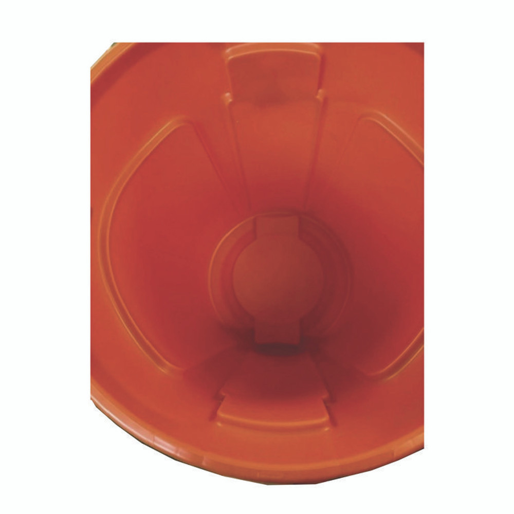 RUBBERMAID COMMERCIAL PROD. 2119307 Brute Round Container, 44 gal, Plastic, Orange