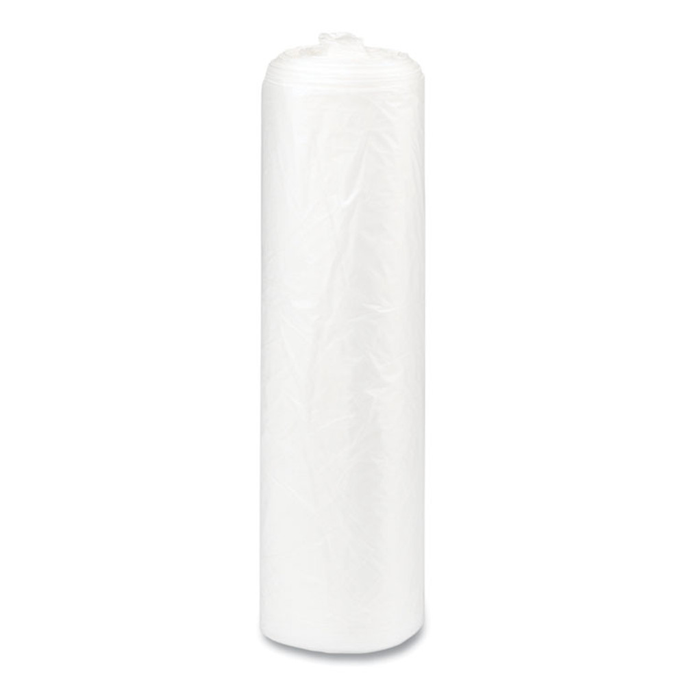 INTEGRATED BAGGING SYSTEMS Inteplast Group S434822N High-Density Commercial Can Liners, 56 gal, 22 mic, 43" x 48", Natural, Interleaved Roll, 25 Bags/Roll, 8 Rolls/Carton