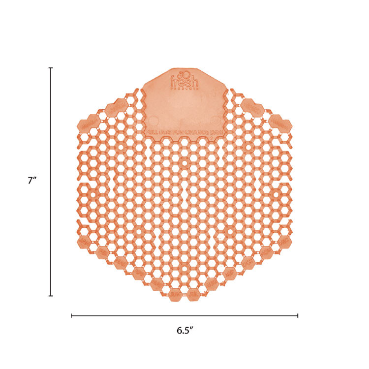 FRESH PRODUCTS 3WDS60MAN Wave 3D Urinal Deodorizer, Mango Scent, Orange Color, 10/Box