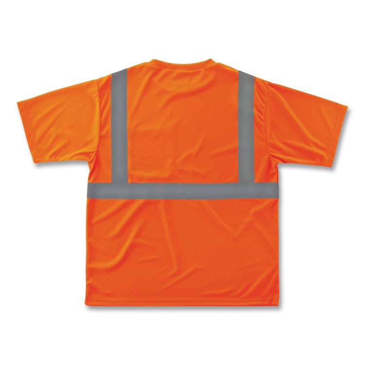 TENACIOUS HOLDINGS, INC. ergodyne® 21511 GloWear 8289 Class 2 Hi-Vis T-Shirt, Polyester, Orange, X-Small
