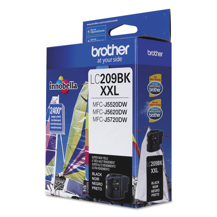 BROTHER INTL. CORP. LC209BK LC209BK Innobella Super High-Yield Ink, 2,400 Page-Yield, Black