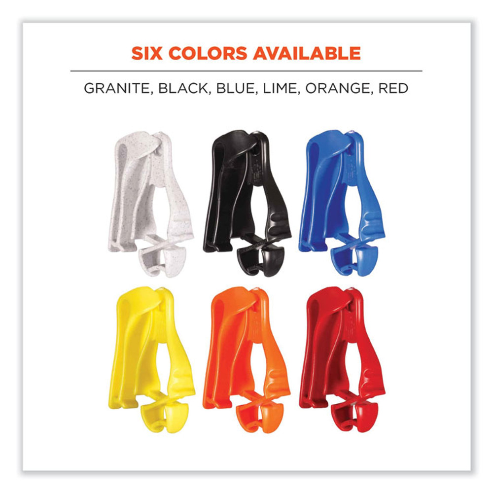 TENACIOUS HOLDINGS, INC. ergodyne® 19127 Squids 3405 Belt Clip Glove Clip Holder, 1 x 1 x 6, Acetal Copolymer, Blue