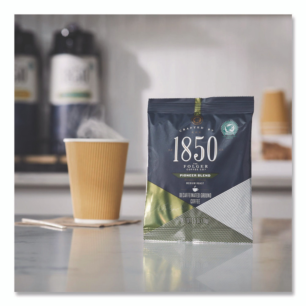 J.M. SMUCKER CO. 1850 21513 Pioneer Blend Decaf Ground Coffee, 2.5 oz Fraction Pack, 24 Packs/Carton