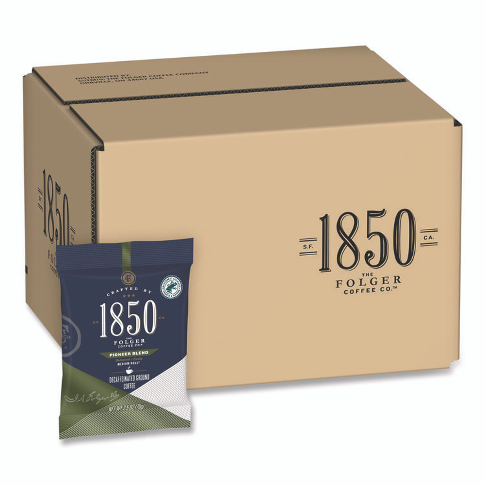 J.M. SMUCKER CO. 1850 21513 Pioneer Blend Decaf Ground Coffee, 2.5 oz Fraction Pack, 24 Packs/Carton