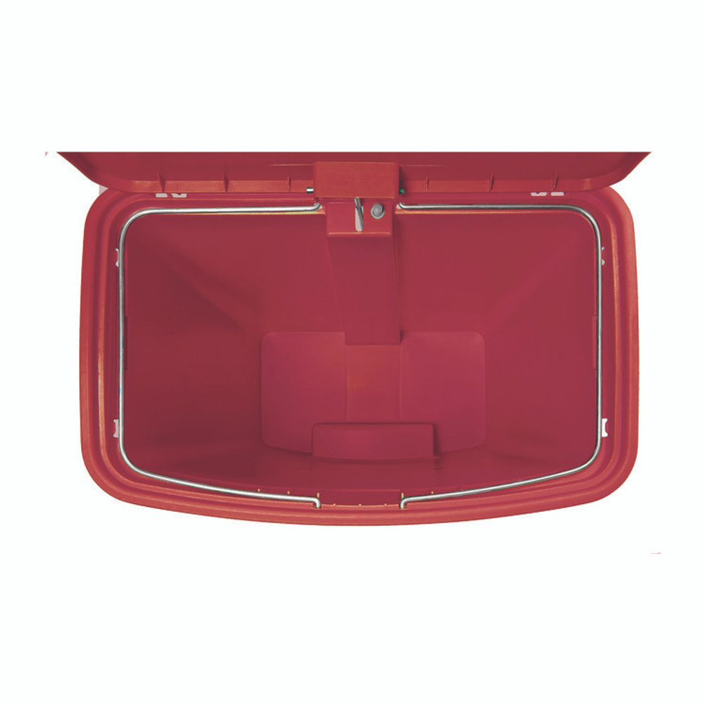 RUBBERMAID COMMERCIAL PROD. 1883564 Streamline Resin Step-On Container, Front Step Style, 8 gal, Polyethylene, Red