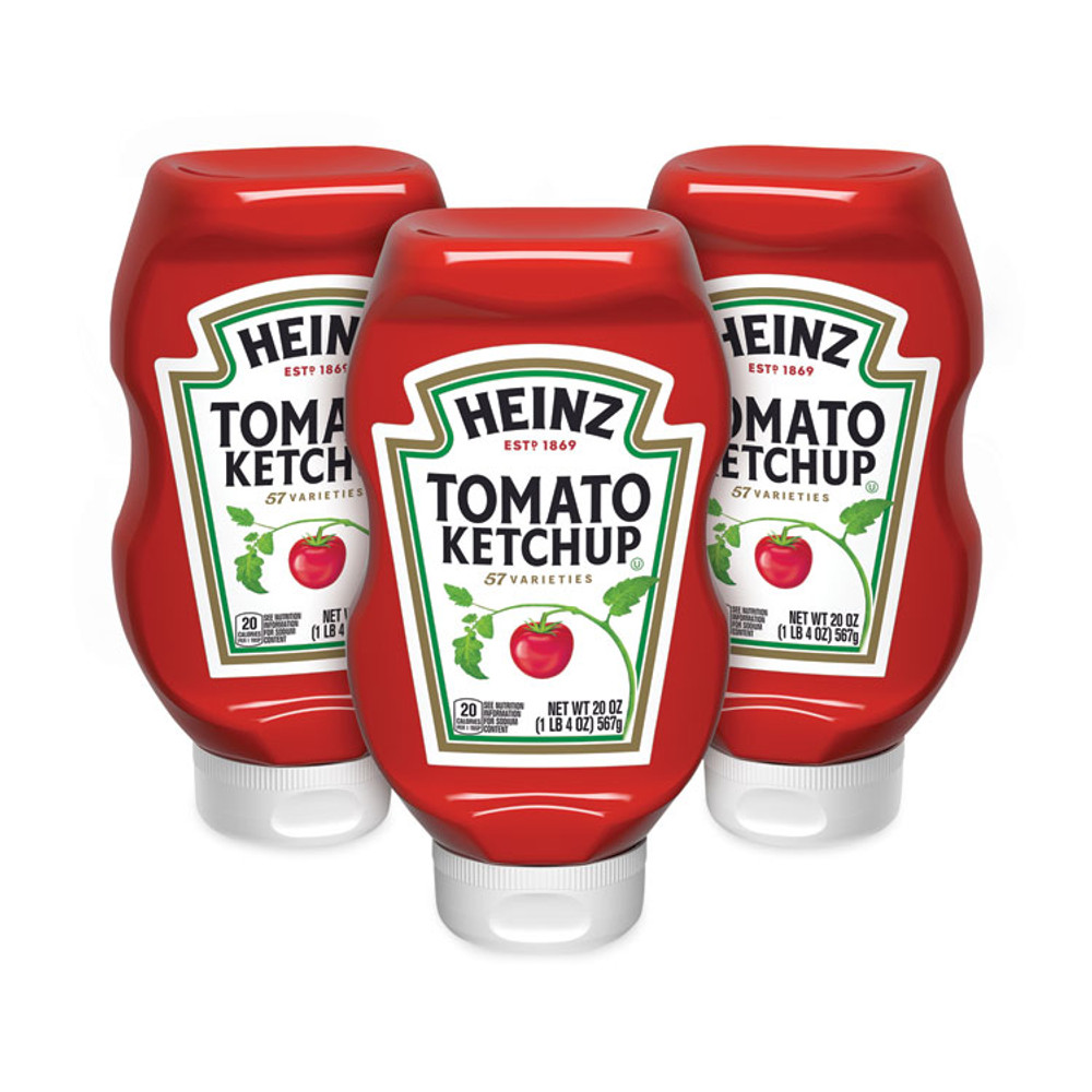 KRAFT FOODS, INC Heinz 20901009 Tomato Ketchup Squeeze Bottle, 20 oz Bottle, 3/Pack