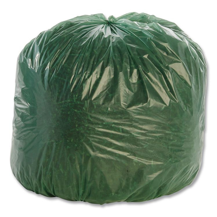 STOUT by Envision™ G3340E11 Controlled Life-Cycle Plastic Trash Bags, 33 gal, 1.1 mil, 33" x 40", Green, 40/Box