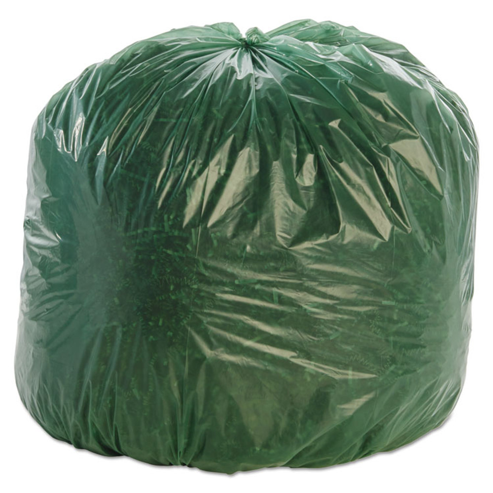 STOUT by Envision™ G3340E11 Controlled Life-Cycle Plastic Trash Bags, 33 gal, 1.1 mil, 33" x 40", Green, 40/Box