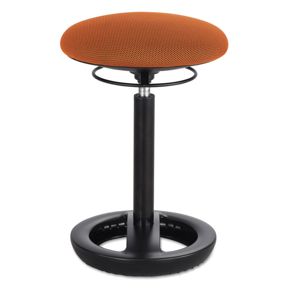 SAFCO PRODUCTS 3000OR Twixt Desk Height Ergonomic Stool, Supports Up to 250 lb, 22.5" Seat Height, Orange Seat, Black Base