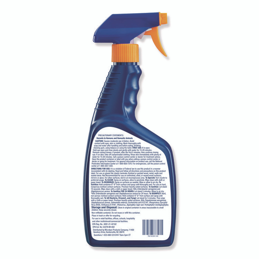 PROCTER & GAMBLE Microban® 47415 24-Hour Disinfectant Multipurpose Cleaner, Citrus, 32 oz Spray Bottle, 6/Carton