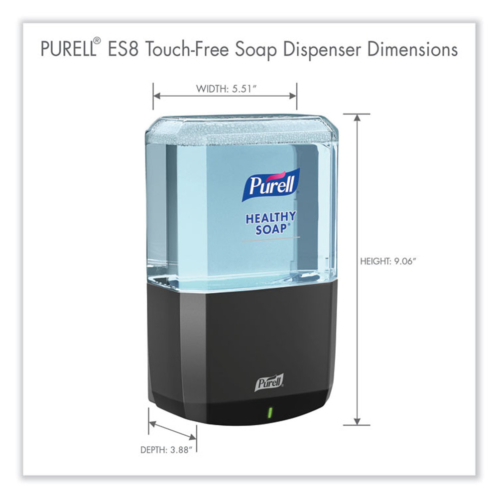 GO-JO INDUSTRIES PURELL® 773401 ES8 Soap Touch-Free Dispenser, 1,200 mL, 5.25 x 8.8 x 12.13, Graphite