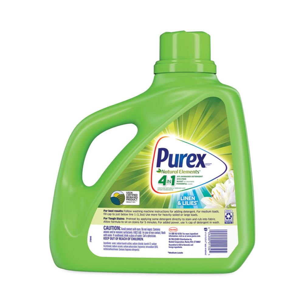 PUREX 01134EA Ultra Natural Elements HE Liquid Detergent, Linen and Lilies, 150 oz Bottle