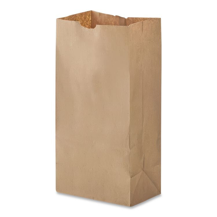 ROSS & WALLACE PAPER PRODUCTS, INC. GH12 Grocery Paper Bags, 12# Size, 50# Basis Weight, 7" x 4.38" x 13.75", Kraft, 500/Bundle