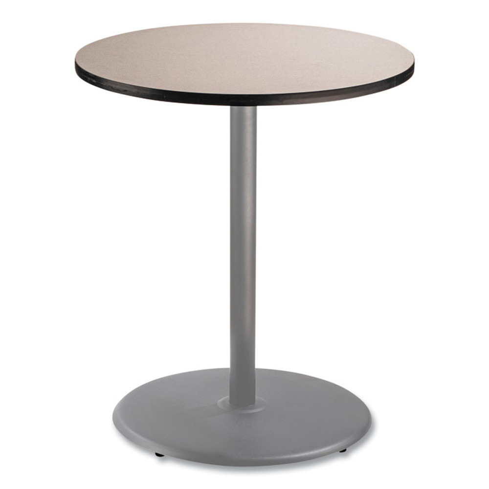 NATIONAL PUBLIC SEATING NPS® CG13636RB1GY Cafe Table, 36" Diameter x 42h, Round Top/Base, Gray Nebula Top, Gray Base