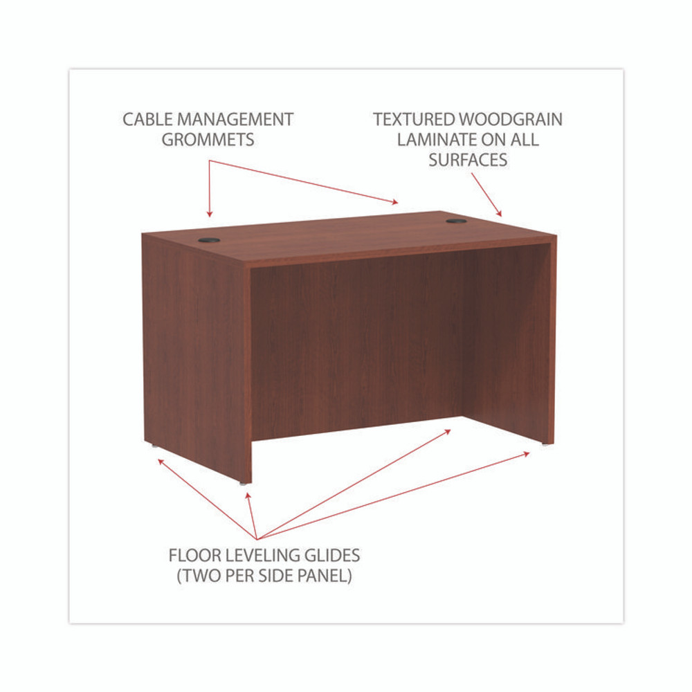 ALERA VA21-4830MC Alera Valencia Series Straight Front Desk Shell, 47.25" x 29.5" x 29.63", Medium Cherry