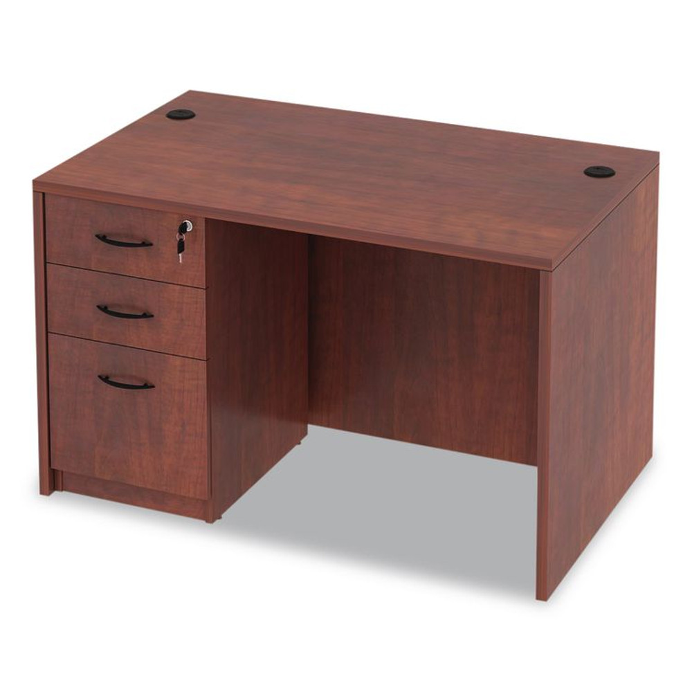 ALERA VA21-4830MC Alera Valencia Series Straight Front Desk Shell, 47.25" x 29.5" x 29.63", Medium Cherry
