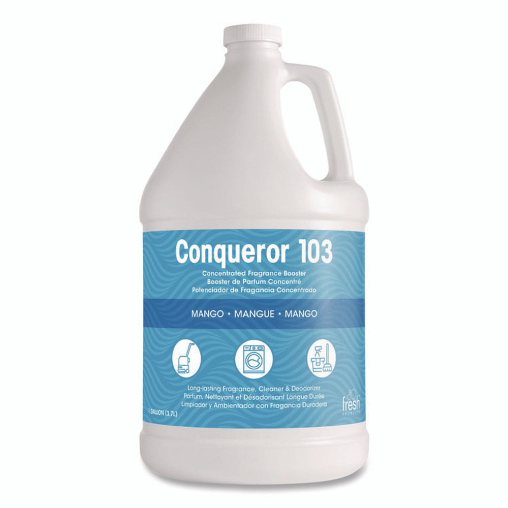 FRESH PRODUCTS 1-WB-MG Conqueror 103 Odor Counteractant Concentrate, Mango, 1 gal Bottle, 4/Carton
