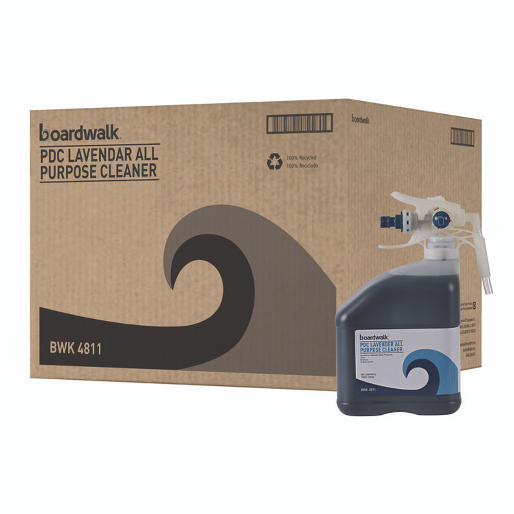 BOARDWALK 4811 PDC All Purpose Cleaner, Lavender Scent, 3 Liter Bottle, 2/Carton