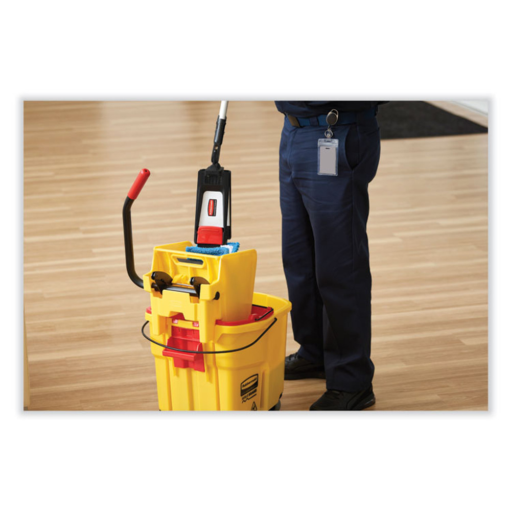 RUBBERMAID COMMERCIAL PROD. FG757788BRN WaveBrake 2.0 Bucket/Wringer Combos, Down-Press, 35 qt, Plastic, Brown