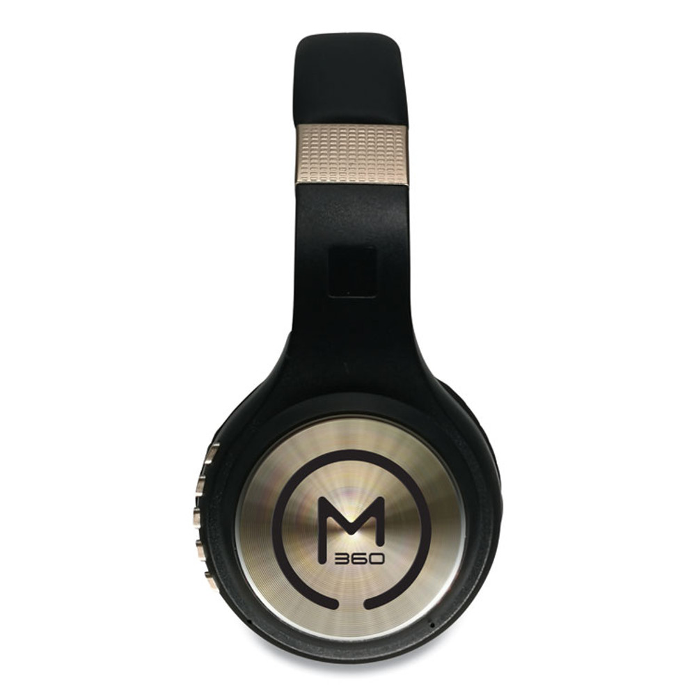 CREATIVE MARKETING, INC. Morpheus 360® HP5500G SERENITY Stereo Wireless Headphones with Microphone, 3 ft Cord, Black/Gold
