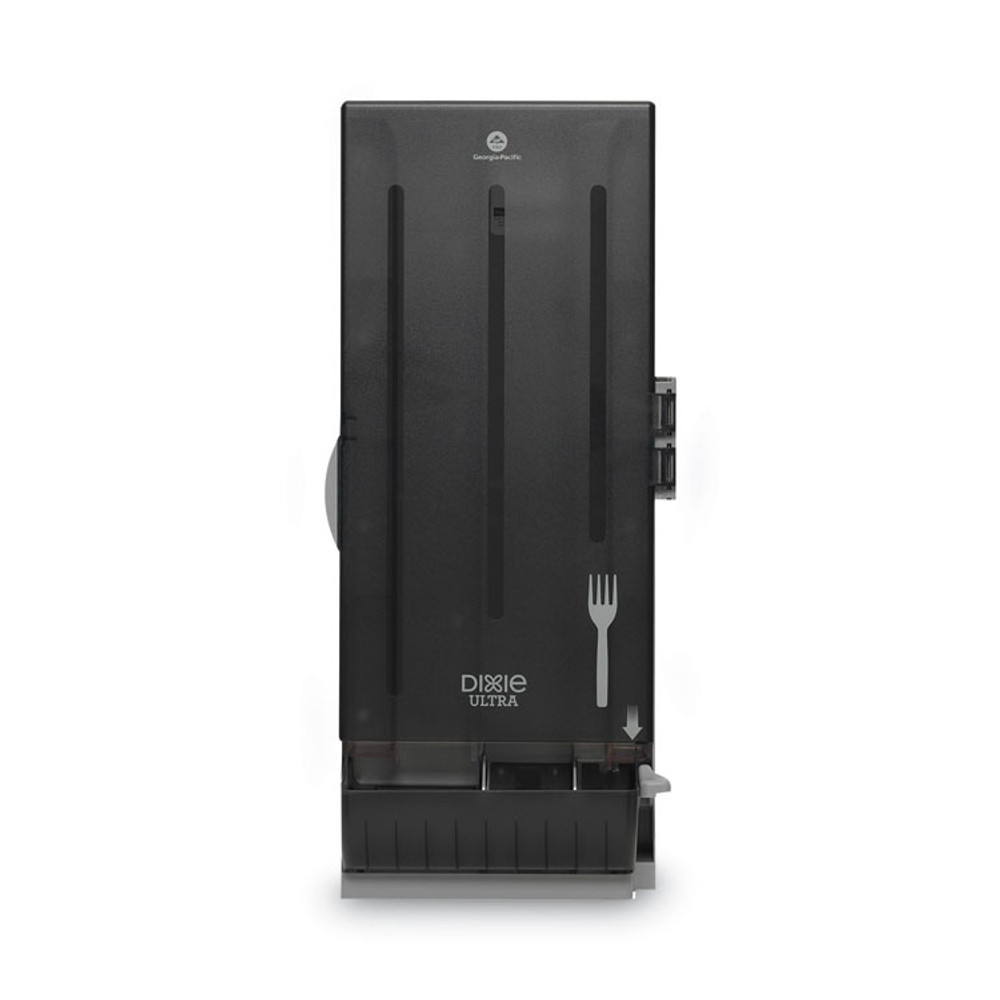 GEORGIA PACIFIC Dixie® SSFD120 SmartStock Classic Medium-Weight Polystyrene Dispenser, Holds 120 Forks, 10 x 8.78 x 24.75, Translucent Black