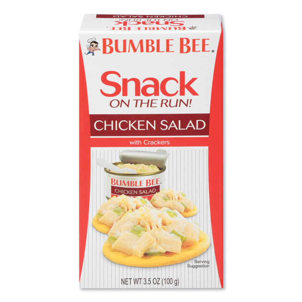 BUMBLE BEE FOODS, LLC AHF70350 Snack on the Run Chicken Salad with Crackers, 3.5 oz Pack, 12/Carton