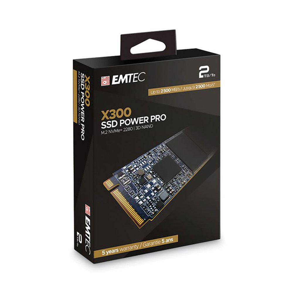 DEXXON GROUP Emtec® ECSSD2TX300 X300 Power Pro Internal Solid State Drive, 2 TB, PCIe