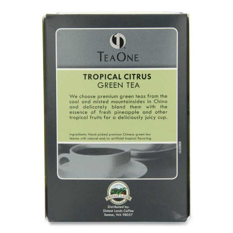 JAVA TRADING CO. Tea One® 20700 Tea Pods, Tropical Citrus Green, 14/Box