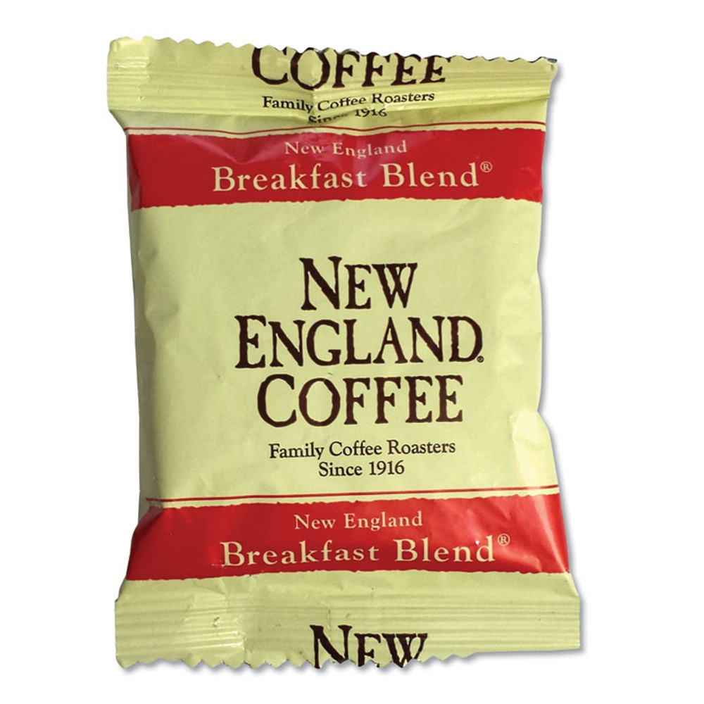 NEW ENGLAND COFFEE COMPANY 026260 Coffee Portion Packs, Breakfast Blend, 2.5 oz Pack, 24/Box