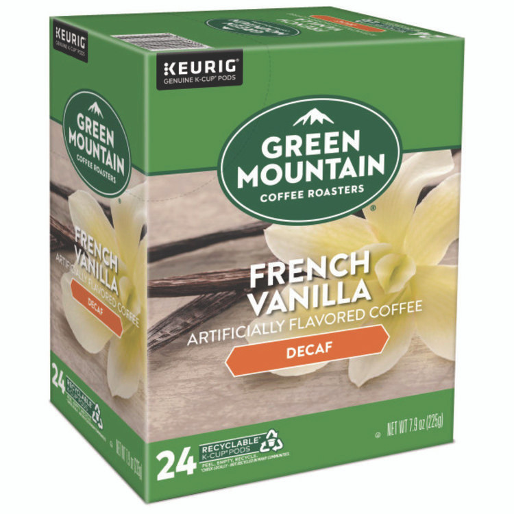 KEURIG DR PEPPER Green Mountain Coffee® 7732CT French Vanilla Decaf Coffee K-Cups, 96/Carton
