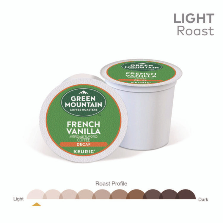 KEURIG DR PEPPER Green Mountain Coffee® 7732CT French Vanilla Decaf Coffee K-Cups, 96/Carton