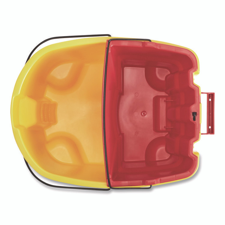 RUBBERMAID COMMERCIAL PROD. 2064907 WaveBrake 2.0 Dirty Water Bucket, 18 qt, Plastic, Red