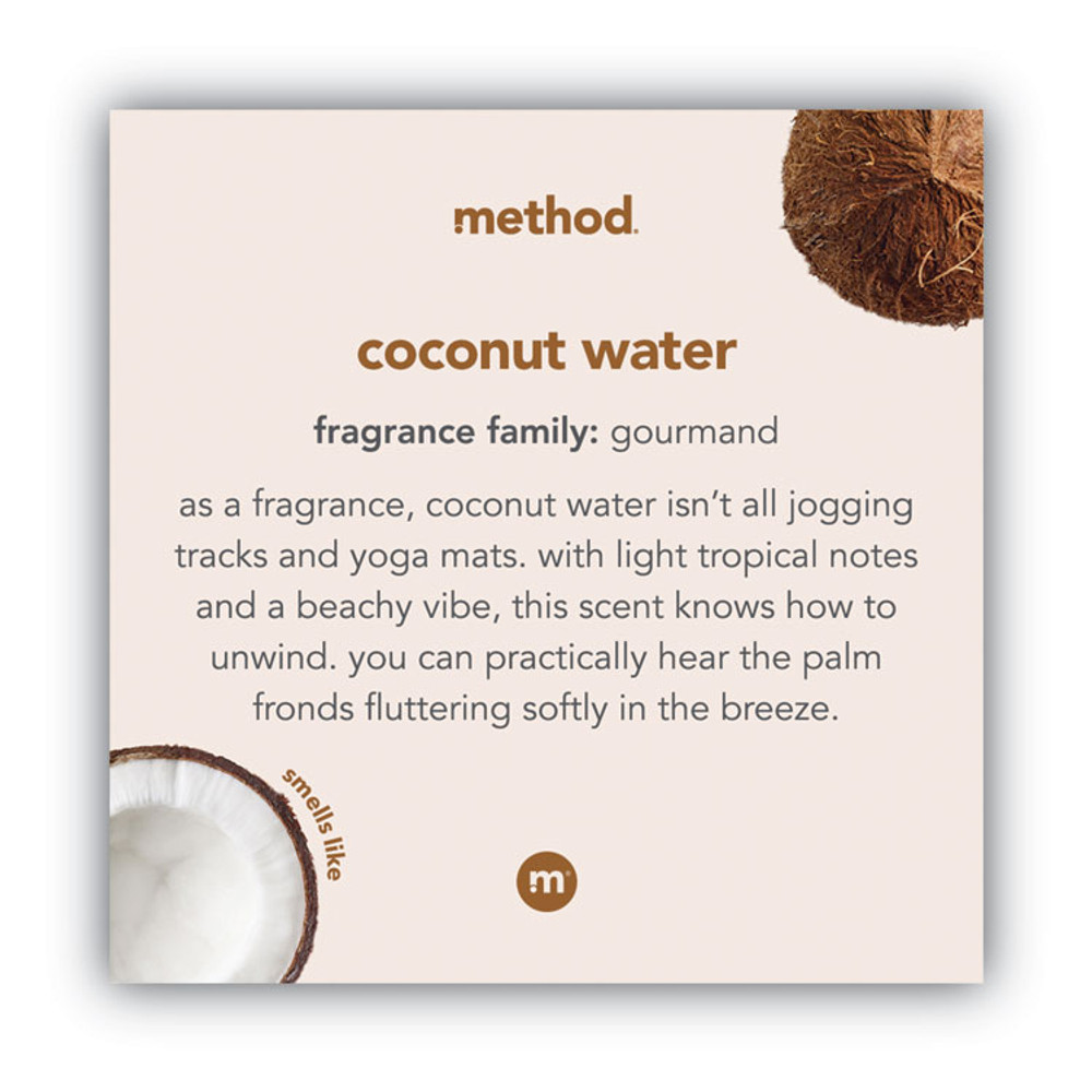 METHOD PRODUCTS INC. 01853CT Gel Hand Wash, Coconut Waters, 12 oz Pump Bottle, 6/Carton
